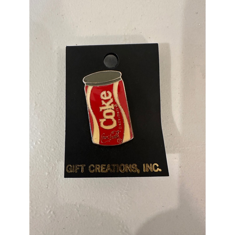 Vintage Coca-Cola Coke Soda Can Enamel Lapel Pin Gift Creations Inc Red White
